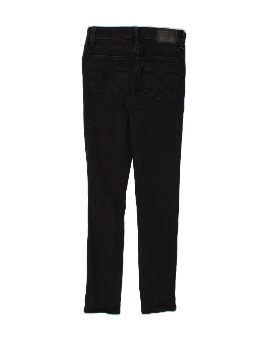 LEVI'S Womens 711 Distressed Skinny Jeans W24 L30 Black Cotton Vintage Levi's and Second-Hand Levi's from Messina Hembry 