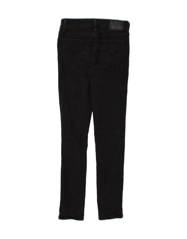 LEVI'S Womens 711 Distressed Skinny Jeans W24 L30 Black Cotton Vintage Levi's and Second-Hand Levi's from Messina Hembry 