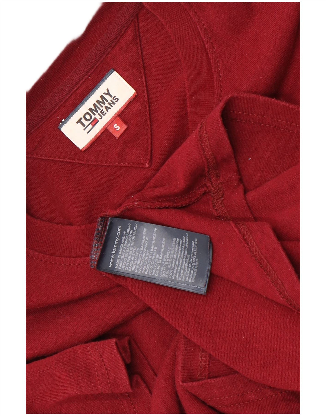 Tommy Hilfiger Camiseta masculina pequena de algodão marrom