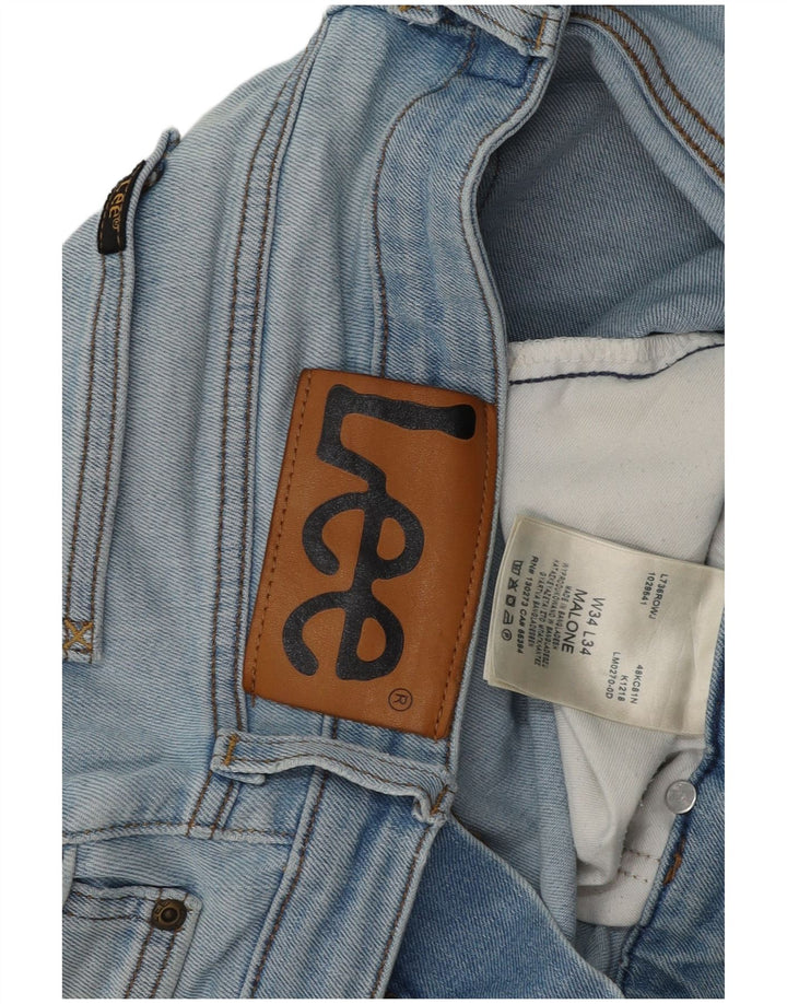 LEE Masculino Malone Skinny Jeans W34 L34 Azul Algodão