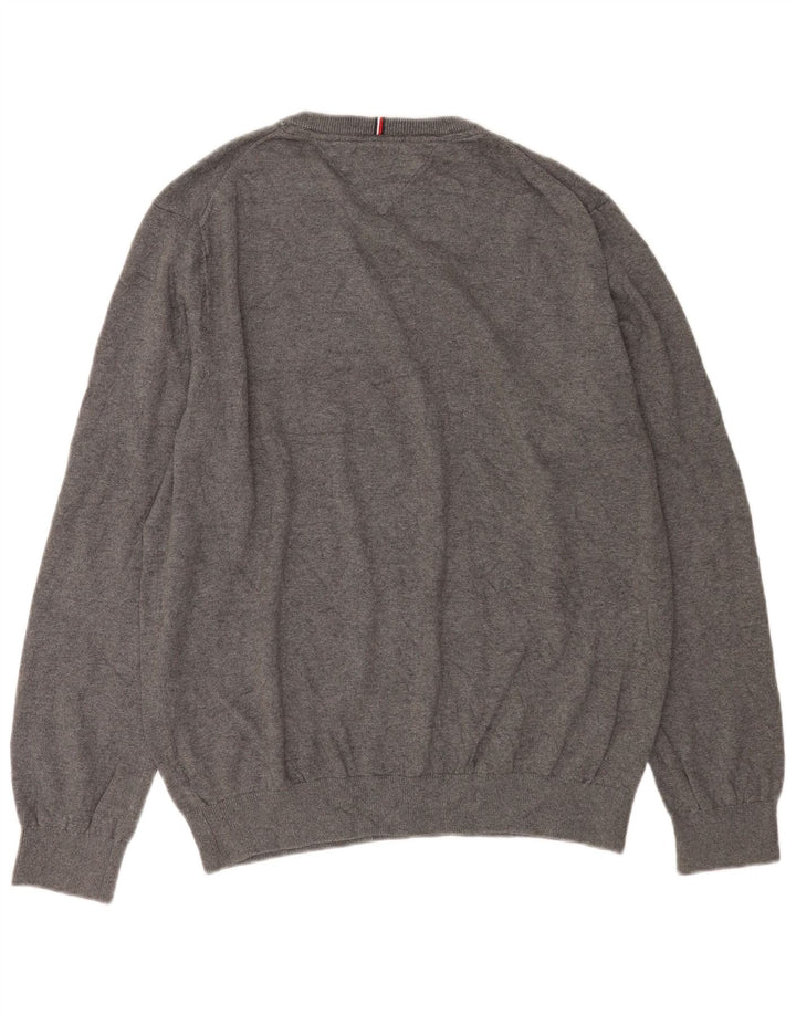 Suéter masculino Tommy Hilfiger com gola redonda XL cinza