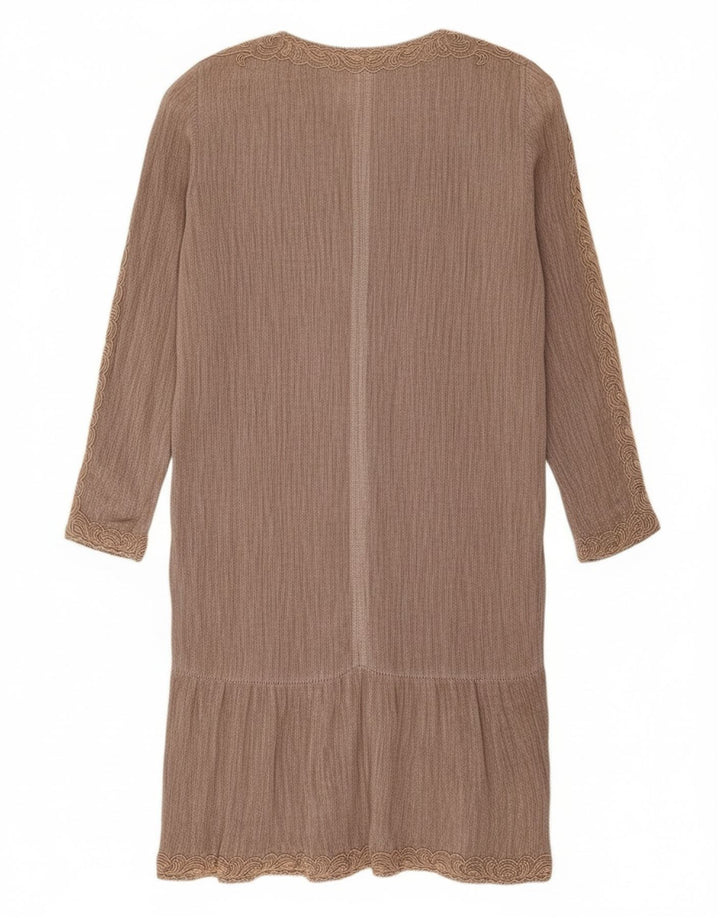 ROCCOBAROCCO Vestido feminino de manga comprida IT 44 marrom médio