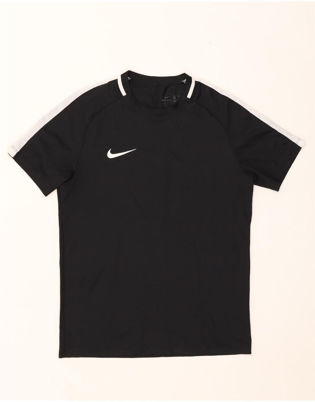 Camiseta masculina Nike Dri Fit Top médio preto colorblock poliéster