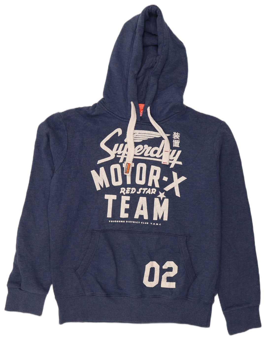 Superdry Mens Graphic Hoodie Jumper XL Azul Marinho Algodão