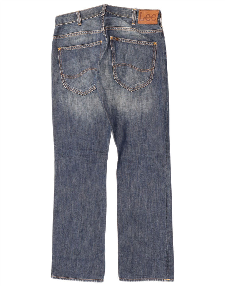 Lee Mens Knox Straight Jeans W30 L32 Azul Algodão