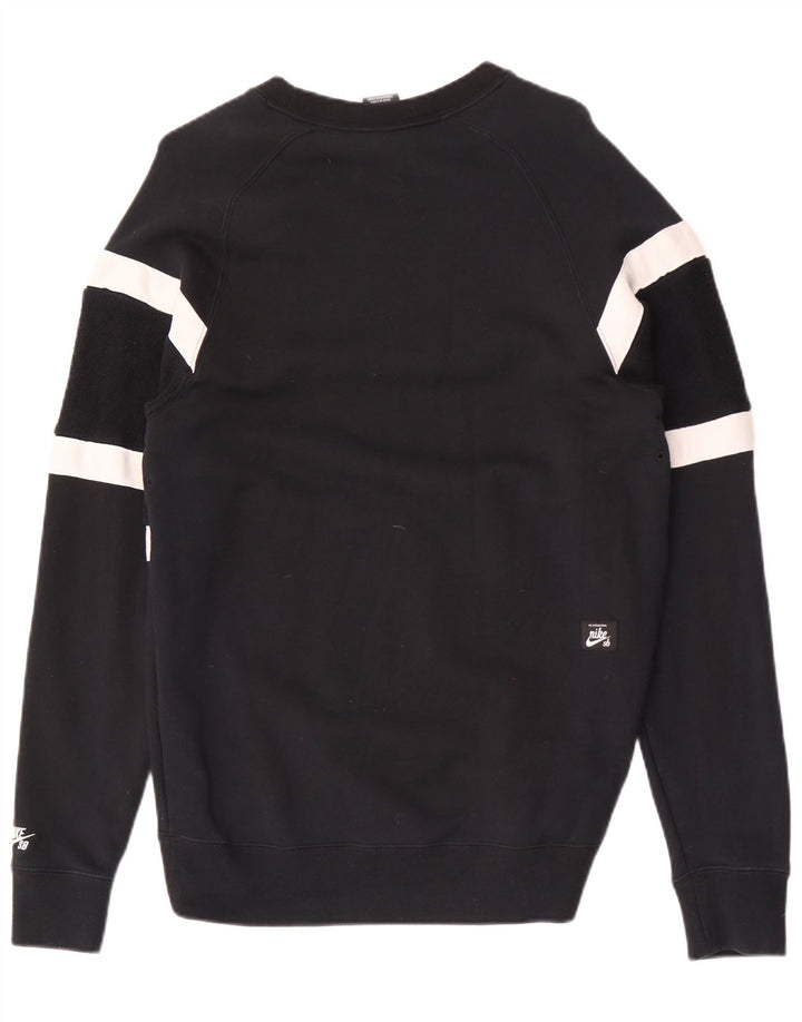 Moletom masculino Nike Jumper médio preto colorblock algodão