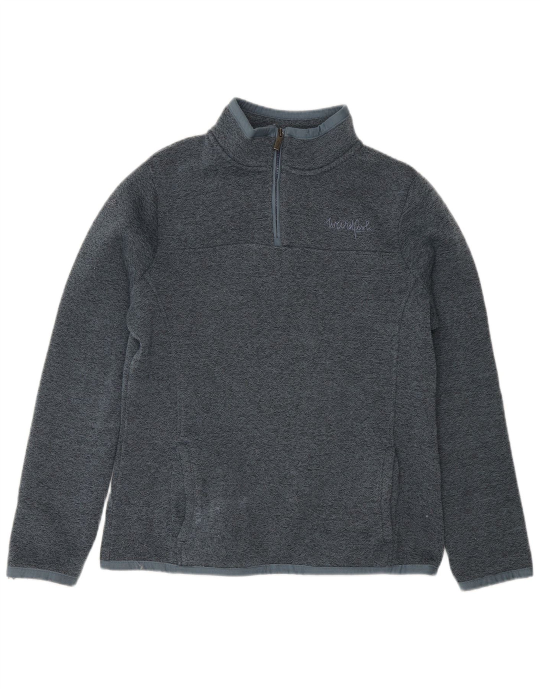 Moletom feminino Weird Fish com zíper e pescoço UK 12 poliéster cinza médio