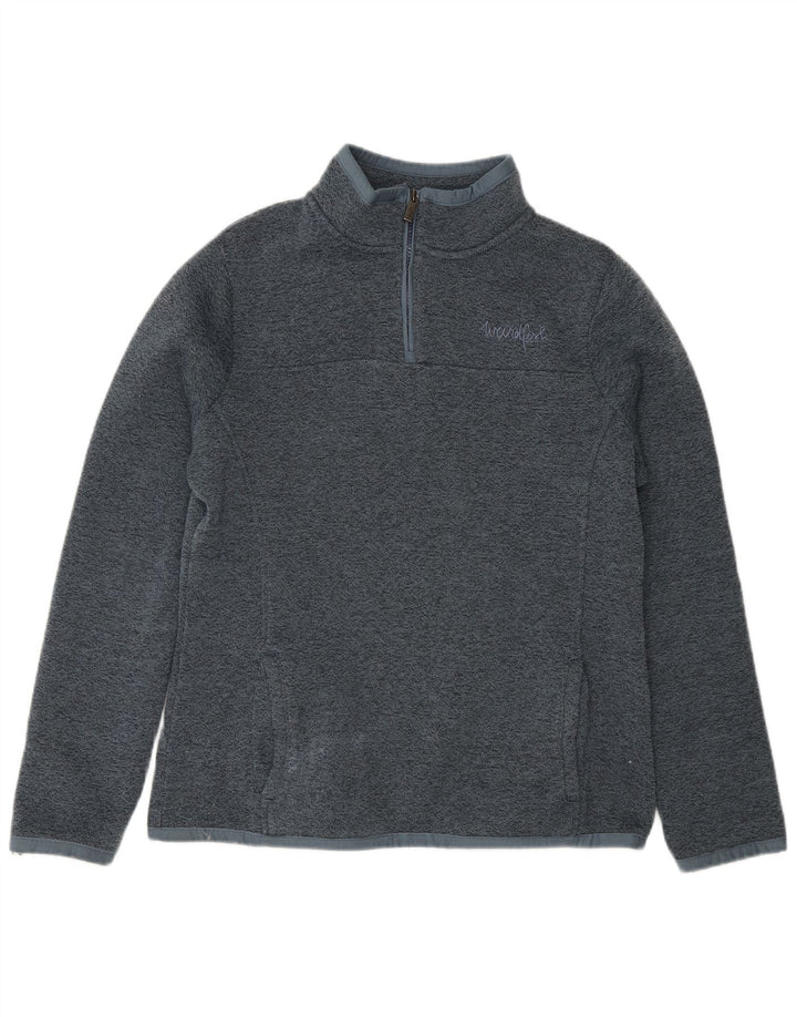 Moletom feminino Weird Fish com zíper e pescoço UK 12 poliéster cinza médio