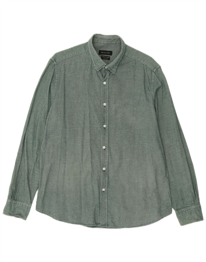 Camisa masculina Massimo Dutti XL verde
