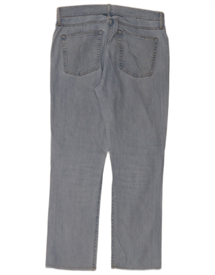 J. Crew Masculino 770 Straight Jeans W34 L32 Azul Algodão