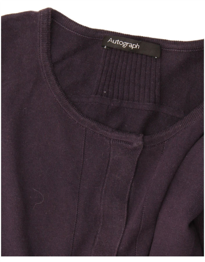 Suéter cardigã feminino Marks & Spencer Reino Unido 12 médio azul marinho