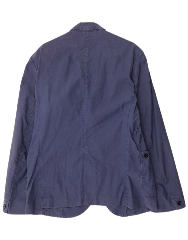 Jaqueta Blazer Masculina Hugo Boss com 3 Botões EU 52 XL Azul Algodão