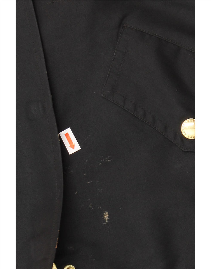Jaqueta utilitária feminina RALPH LAUREN UK 14 poliéster preto médio