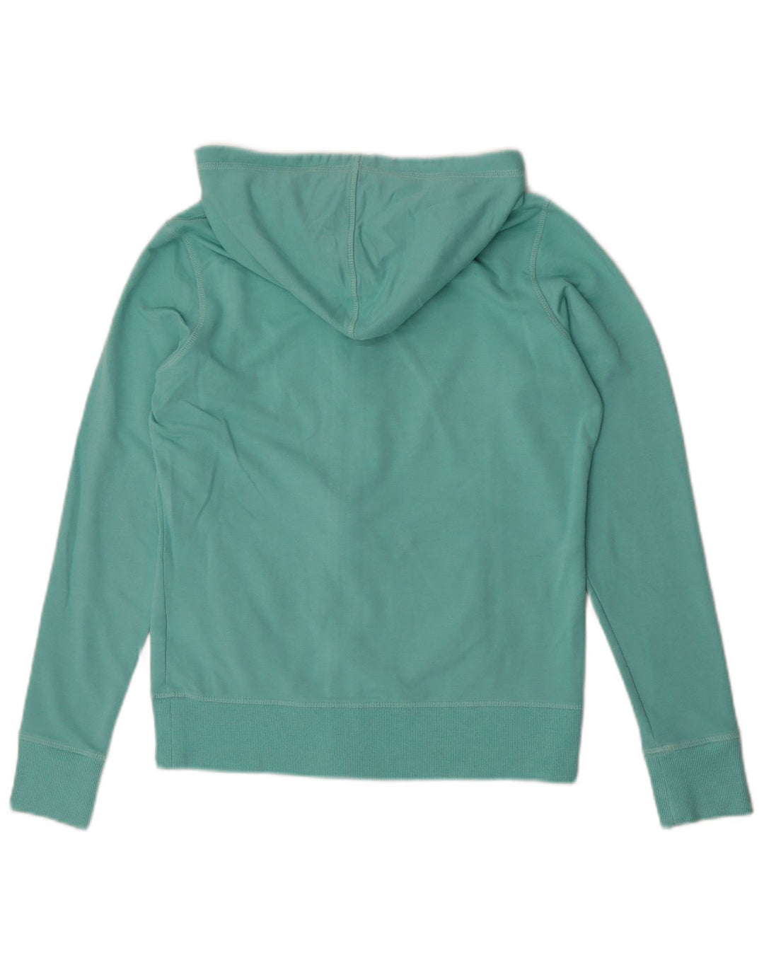 Suéter feminino Marks & Spencer com capuz e zíper Reino Unido 12 algodão turquesa médio