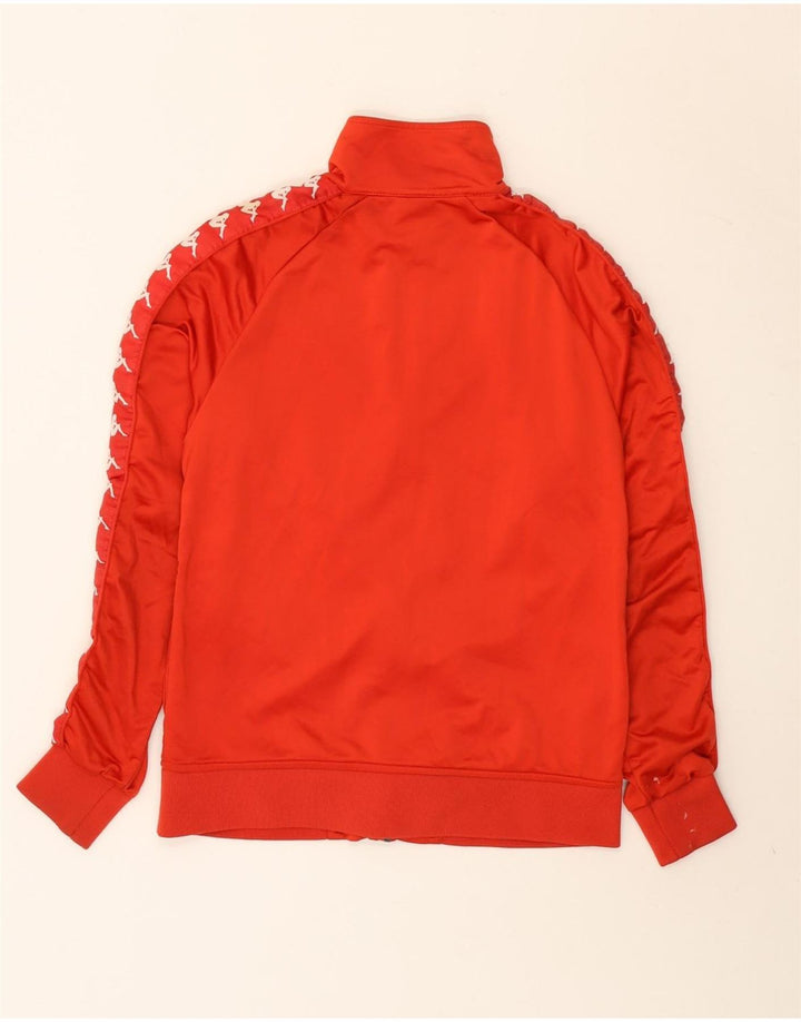 Kappa Womens Graphic Tracksuit Top Jacket UK 10 Pequeno Poliéster Vermelho