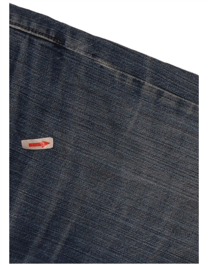 Hugo Boss Mens Straight Jeans W33 L32 Azul Algodão