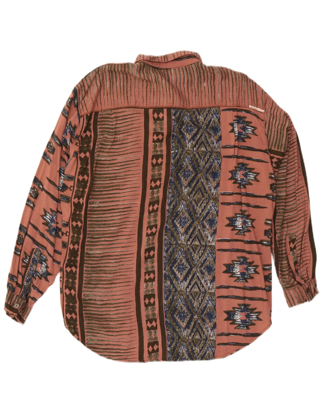 Camisa masculina VINTAGE grande rosa geométrica