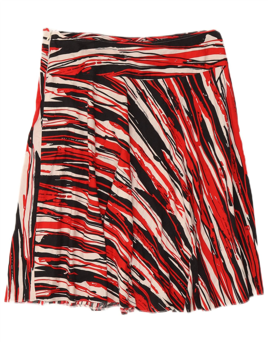 Saia vintage feminina linha A W32 grande listrada multicolorida