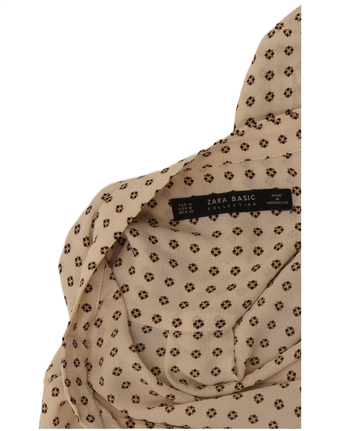 Vestido camisa feminino Zara Reino Unido 14 médio bege manchado