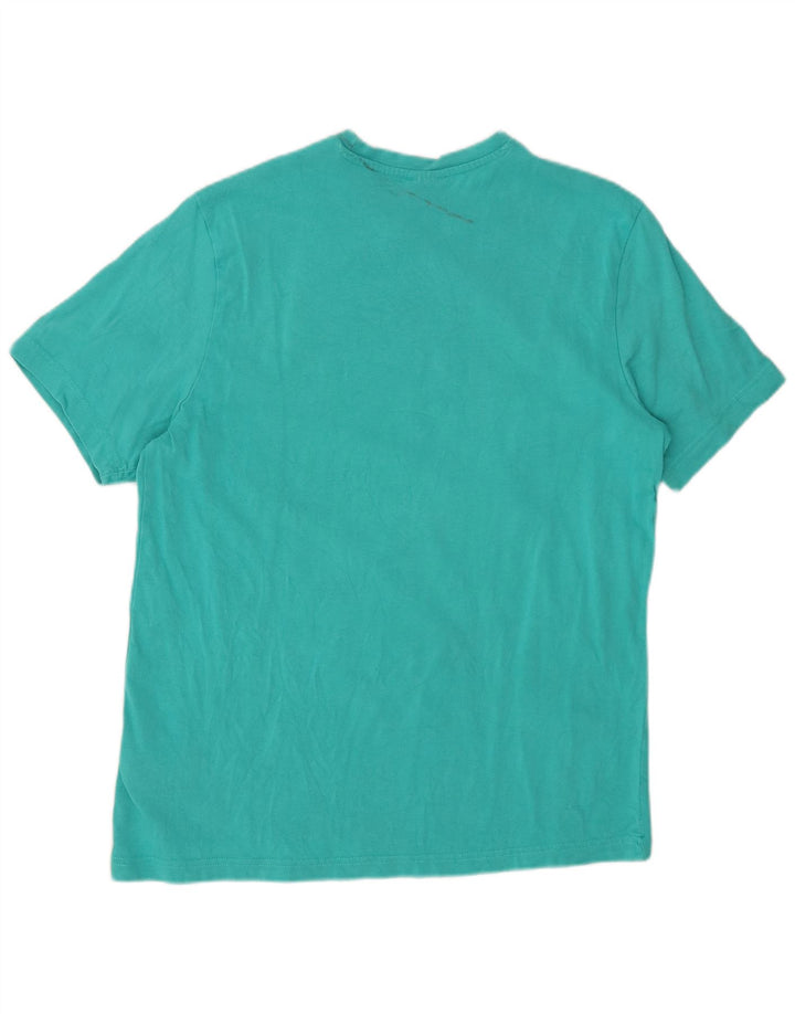 REEBOK Camiseta masculina clássica gráfica top médio algodão turquesa