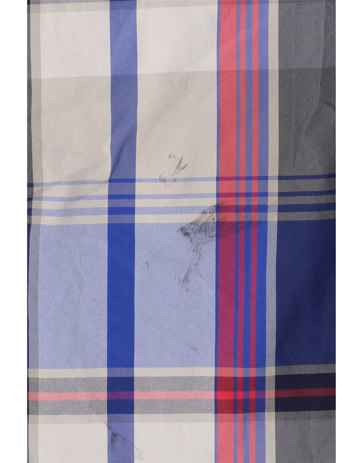 Camisa masculina de manga curta Chaps grande poliéster xadrez azul