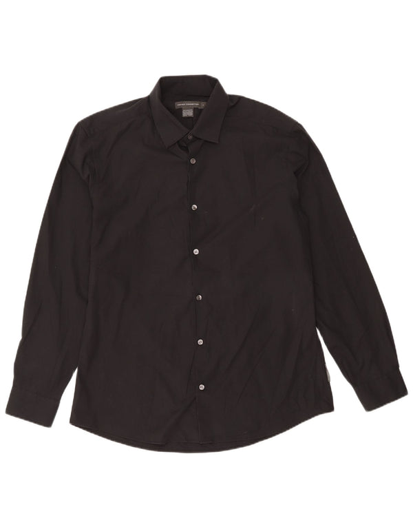 Camisa masculina French Connection grande algodão preto