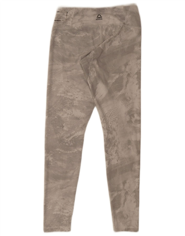 Leggings Reebok Mulher UK 8/10 Small Grey Tie Dye