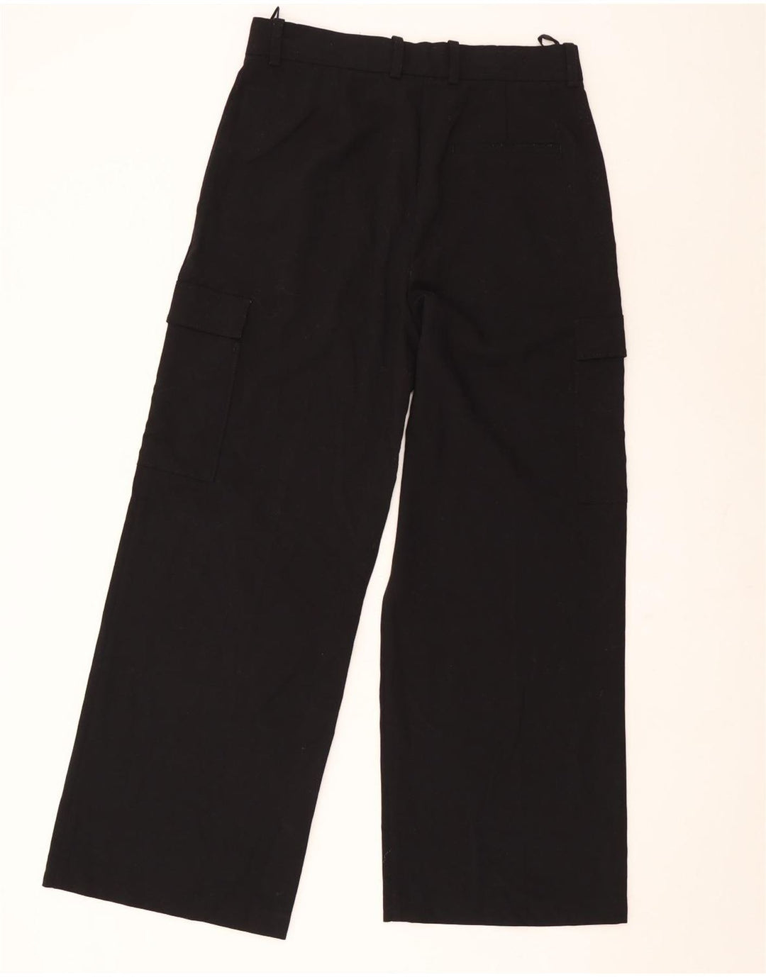 Calça cargo feminina reta Marks & Spencer Reino Unido 12 médio W30 L30 preta