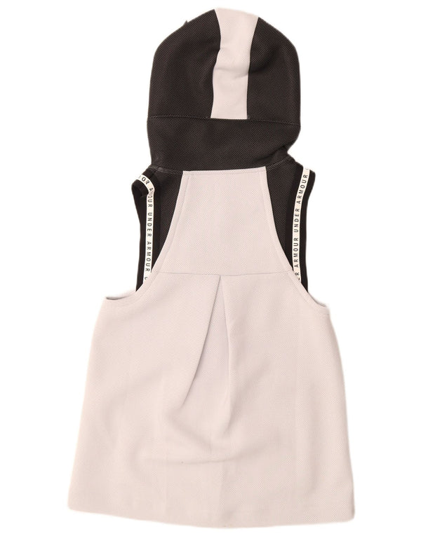 Jaqueta feminina Under Armour com capuz e moletom UK 6 XS branco colorblock