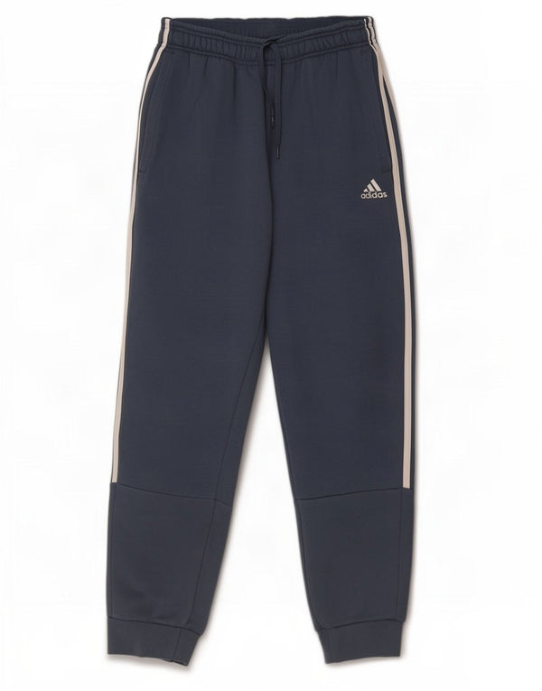 Adidas Mens Treino Calças Joggers Pequeno Azul Algodão