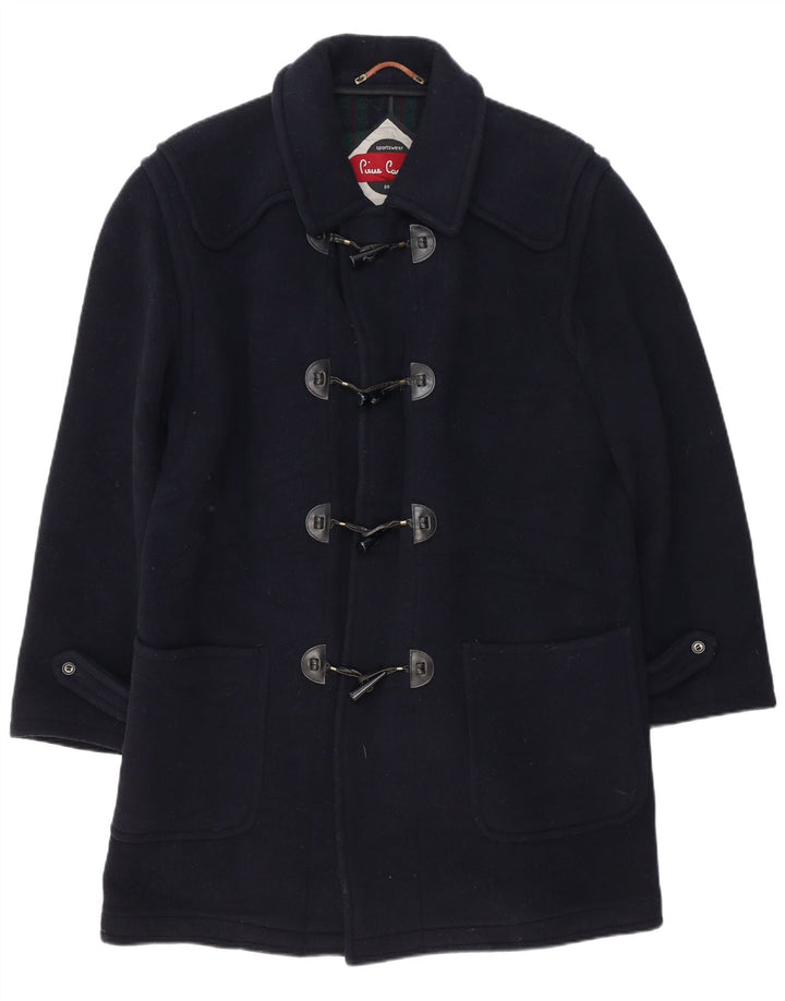 Pierre Cardin Mens Duffle Coat Reino Unido 38 Caxemira Azul Marinho Médio