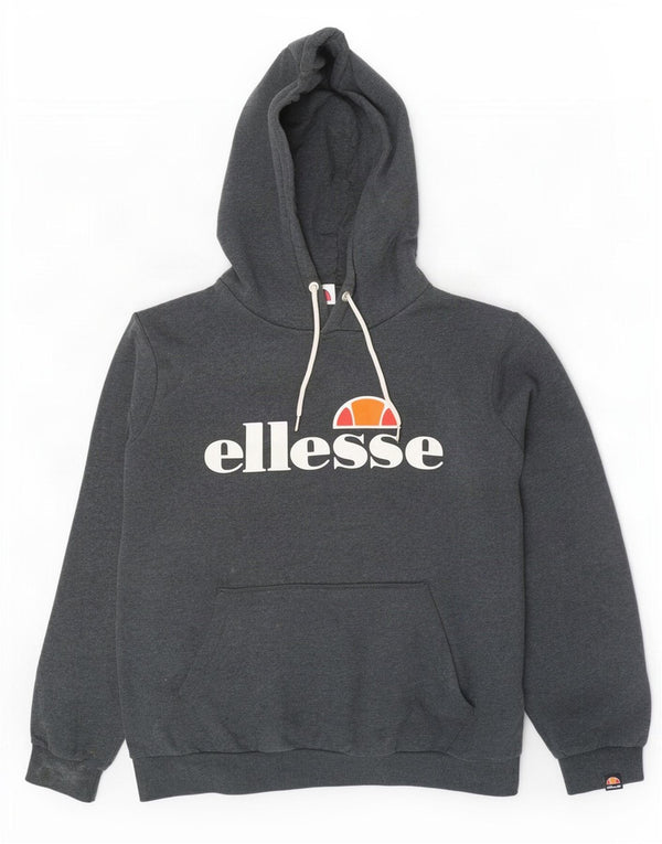 Suéter Ellesse feminino com capuz gráfico UK 18 XL cinza algodão