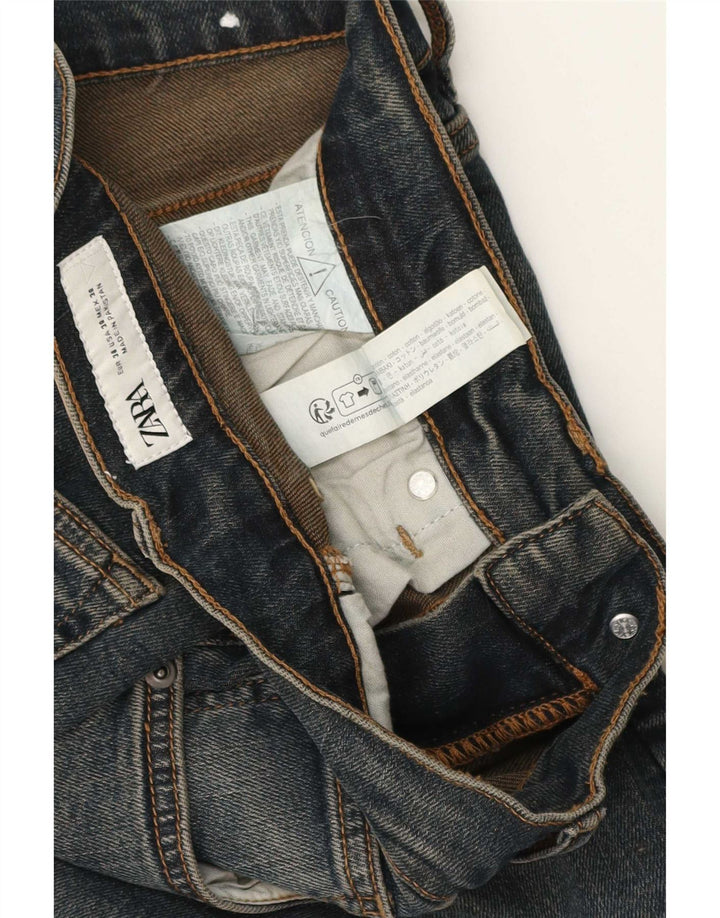 Zara Mens Slim Jeans EU 38 Pequeno W30 L32 Azul Algodão