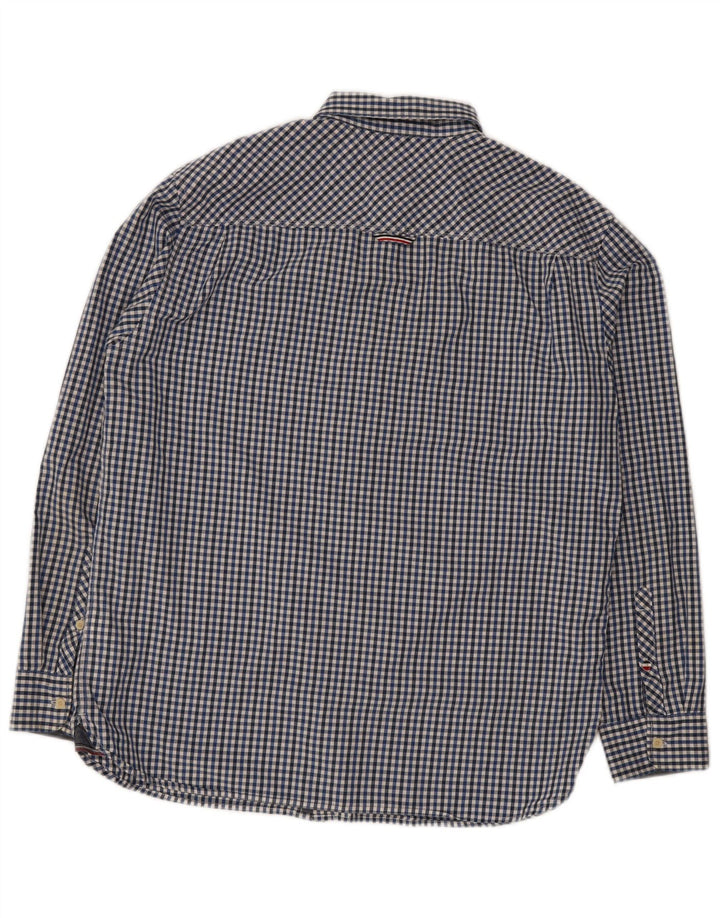 Camisa masculina Tommy Hilfiger Regular Fit XL azul algodão guingão