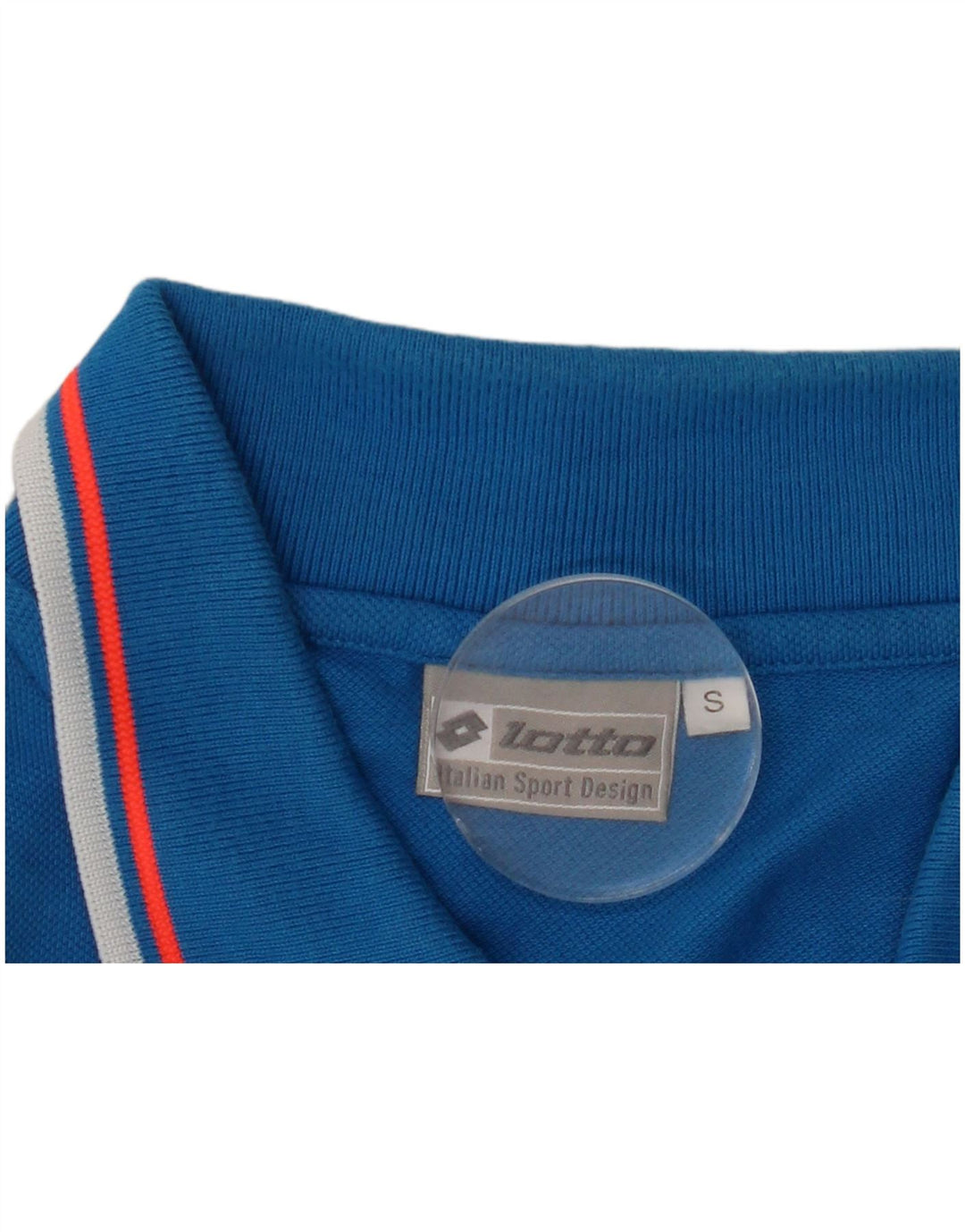 Camisa polo masculina Lotto pequena azul algodão