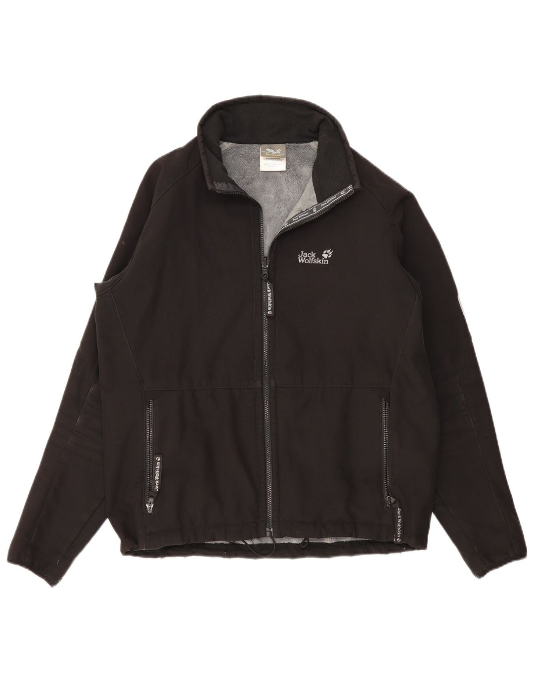 Jaqueta bomber feminina Jack Wolfskin Reino Unido 36/38 poliéster preto médio