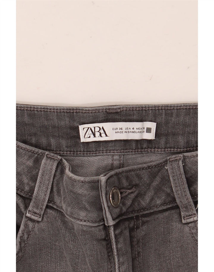 Calça jeans feminina Zara Bootcut EU 36 XS W26 L26 cinza