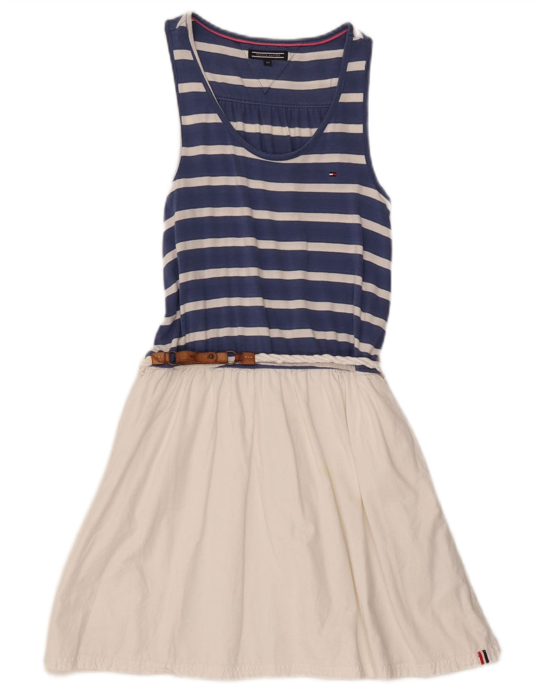 TOMMY HILFIGER Vestido básico sem mangas para meninas 14-15 anos Azul marinho listrado