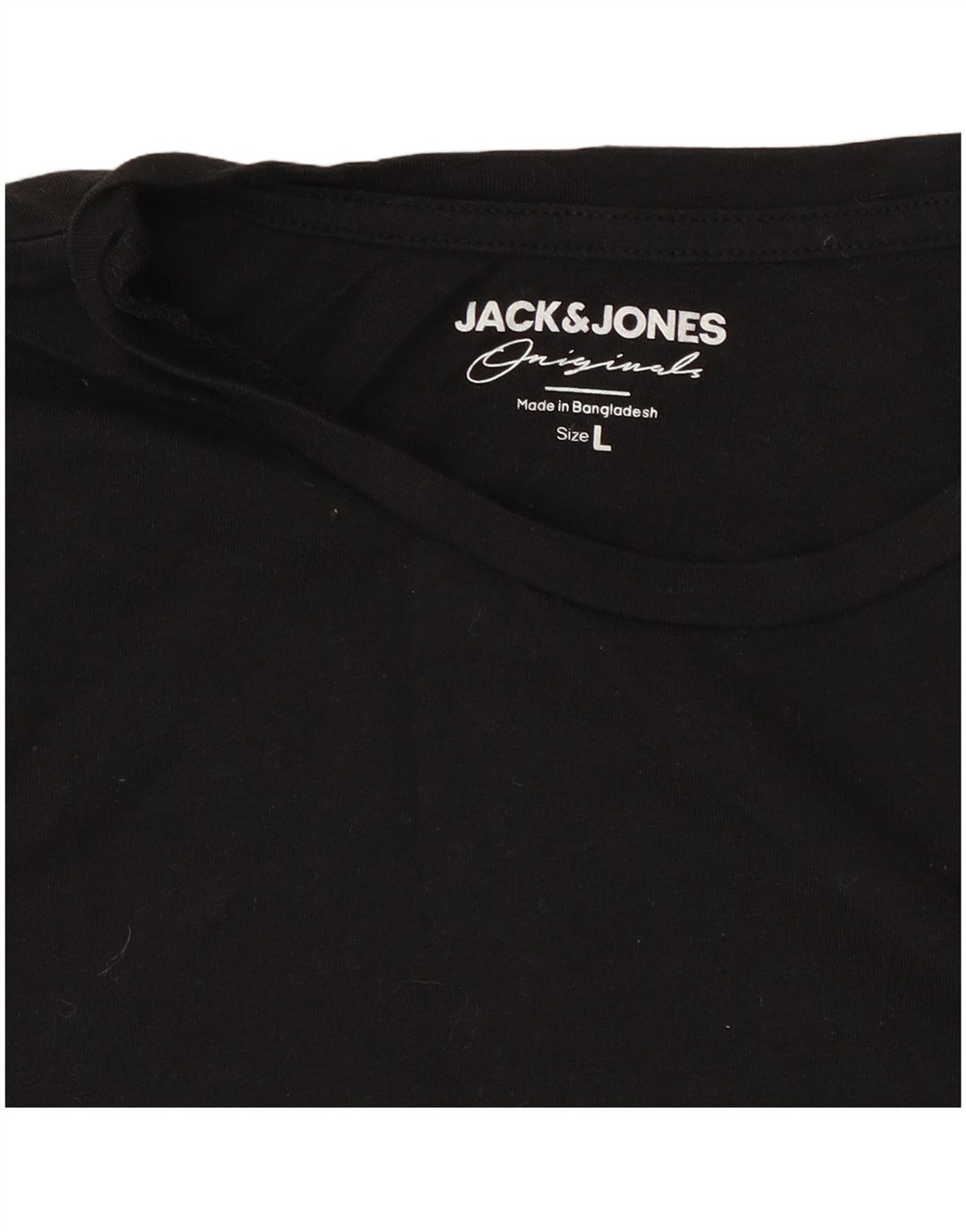 Camiseta masculina Jack & Jones grande preta