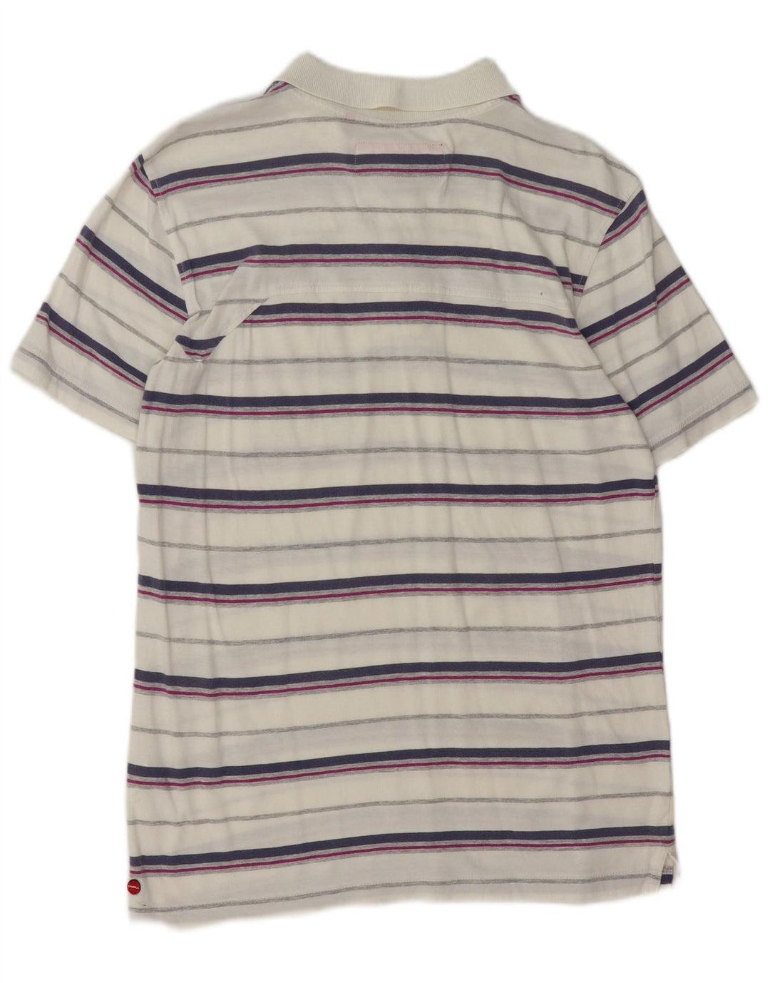 Camisa polo masculina O'Neill de algodão listrado branco médio