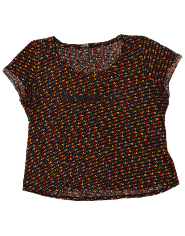 Desigual Camiseta Feminina Gráfica Top UK 20 2XL Multicolorido