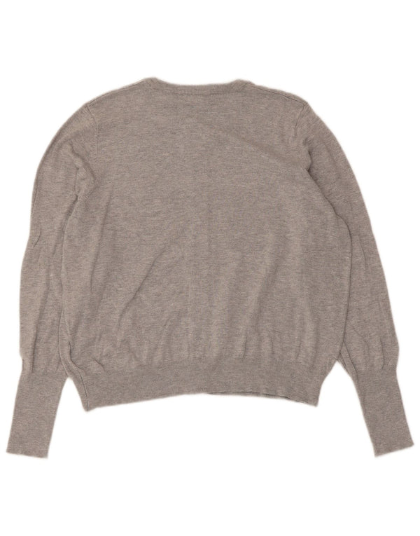 Suéter cardigã feminino Marks & Spencer UK 20 2XL cinza viscose