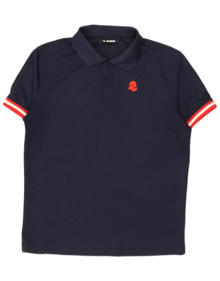 Camisa polo masculina Invicta pequena azul marinho poliéster