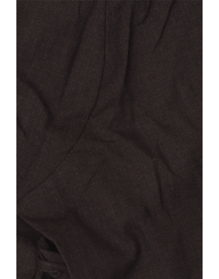 Saia bolha feminina Max Mara Reino Unido 10 pequena W30 lã virgem cinza
