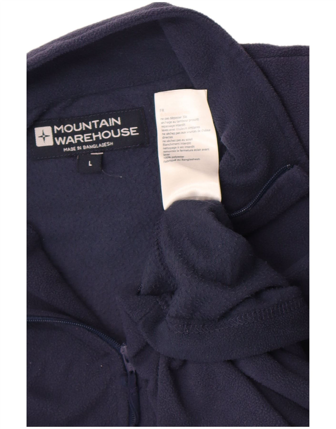 Mountain Warehouse Mens Zip Neck Fleece Jumper Grande Poliéster Azul Marinho
