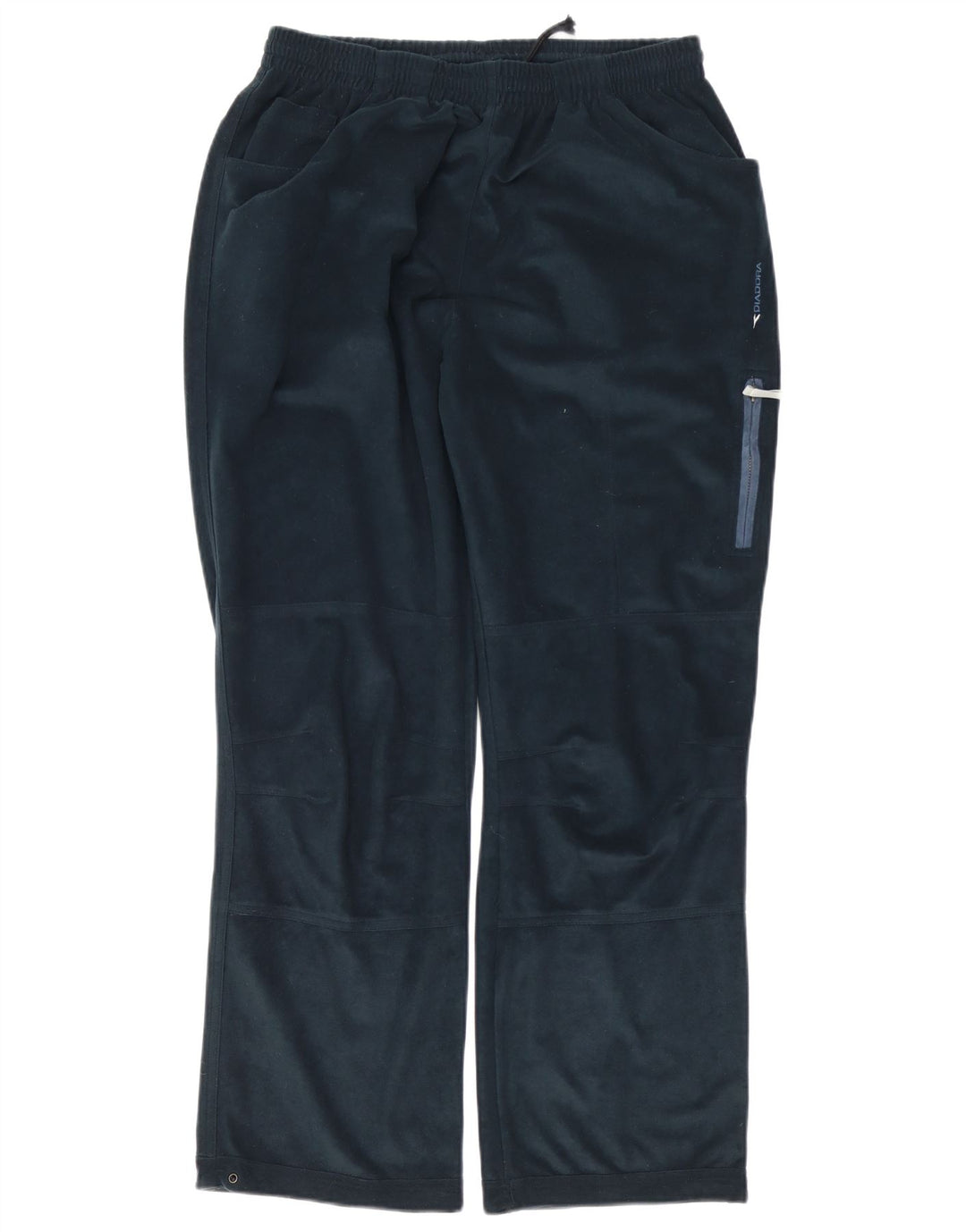 Calça de treino masculina Diadora Cargo UK 42 poliéster azul grande