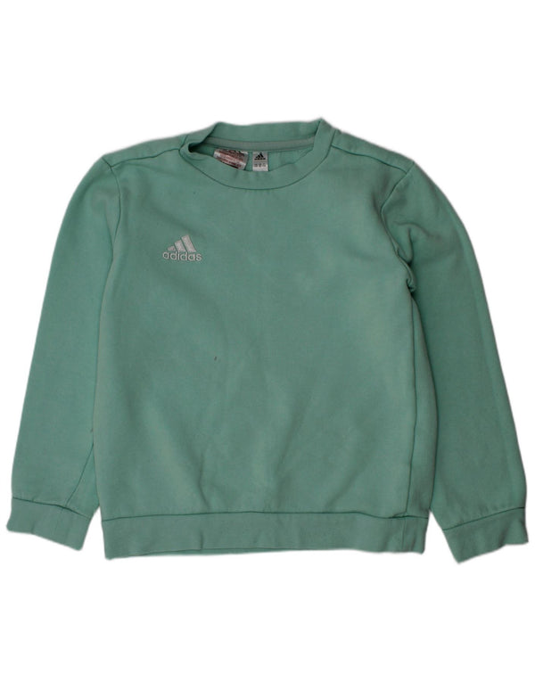 Adidas Meninos Suéter Jumper 7-8 Anos Verde Algodão