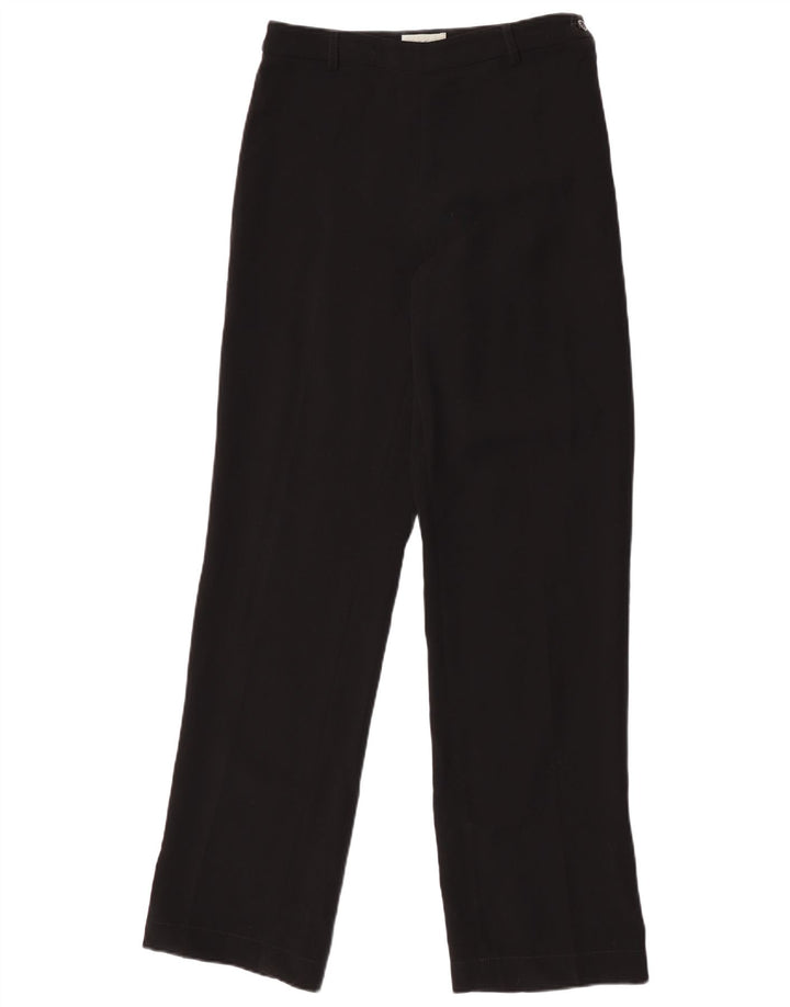 Calça feminina reta casual Jigsaw W29 L32 poliéster preto