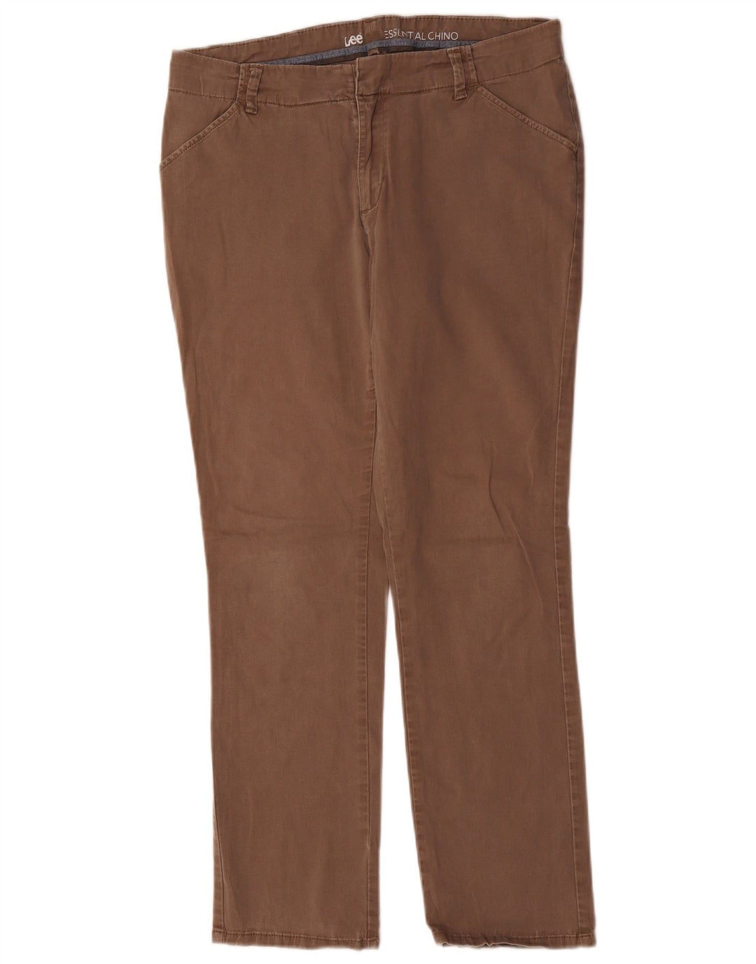 Calça chino reta feminina Lee W34 L29 marrom