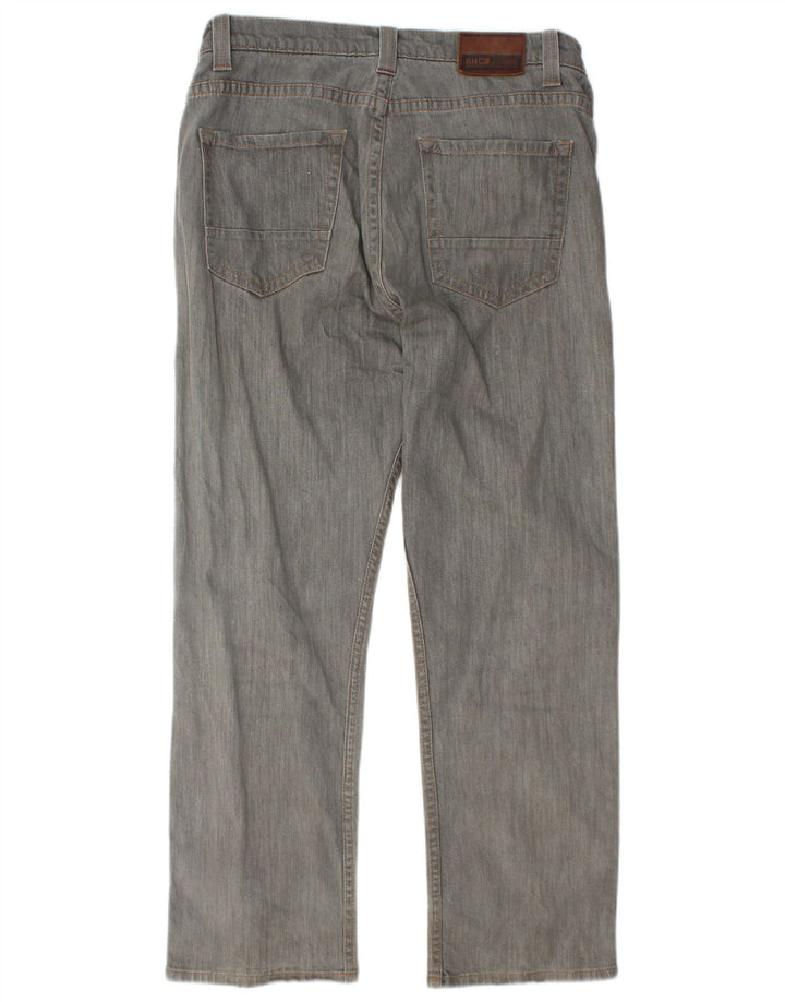 Calça jeans reta masculina Marks & Spencer Blue Harbor W34 L29 algodão cinza